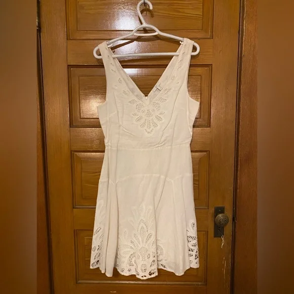 Joie | Dresses | White Joie Embroidered Linen Dress Size 8 | Poshmark